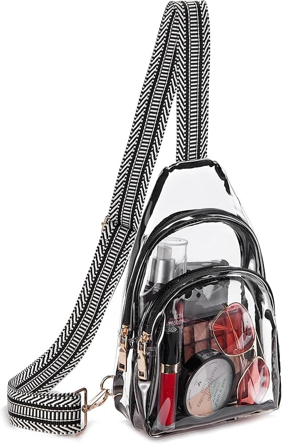 Telena Clear Fanny Pack Stadium Approved Clear Sling Bag Crossbody bag Purses for Women Transpare... | Amazon (US)