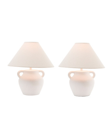 2pk 23in Textured Jug Table Lamp Set | TJ Maxx