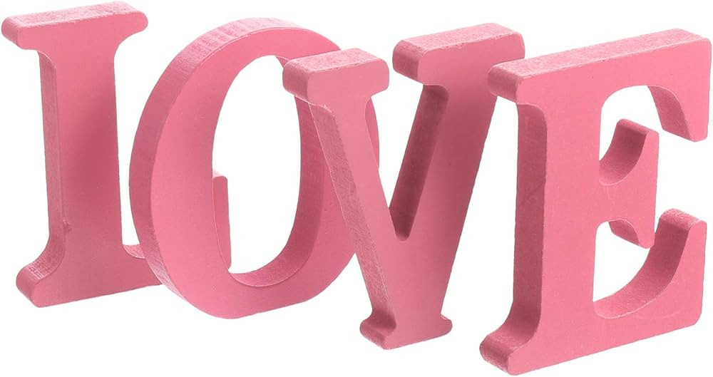 PRETYZOOM 4pcs Wood Love Signs Standing Wooden Block Home Decorative Signs Farmhouse Home Table C... | Amazon (US)