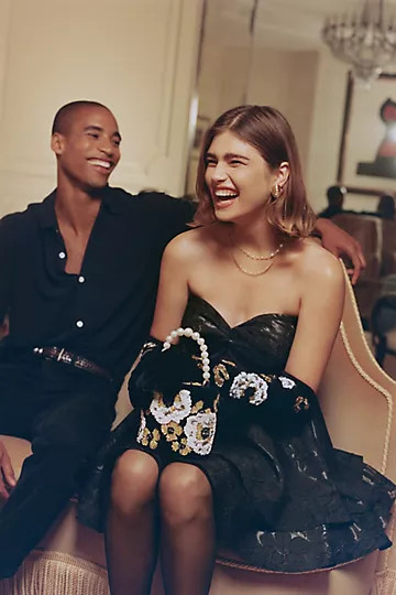 Embellished Flower Bucket Bag | Anthropologie (US)