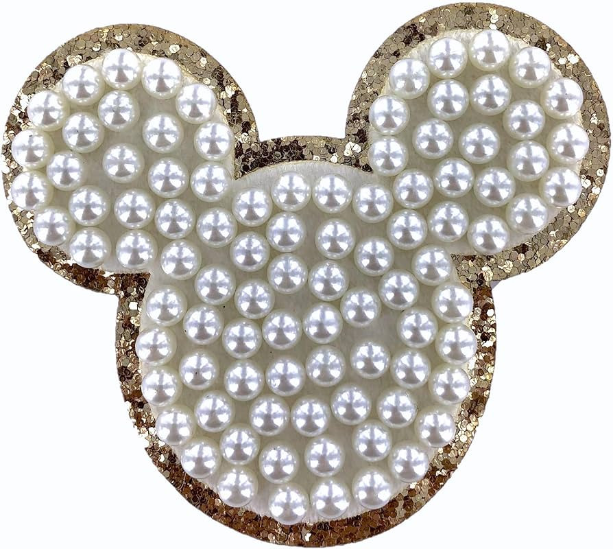 ZOOX Ivory Pearl & White Letter Varsity Initial Patches, 3M Adhesive Sticker Iron On, 2.25" Heigh... | Amazon (US)