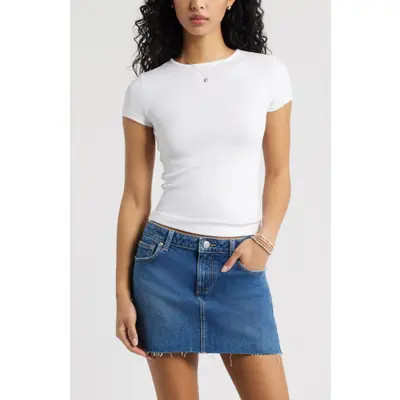 BP. Stretch Cotton Blend Crewneck T-Shirt in Black at Nordstrom, Size Small | Nordstrom