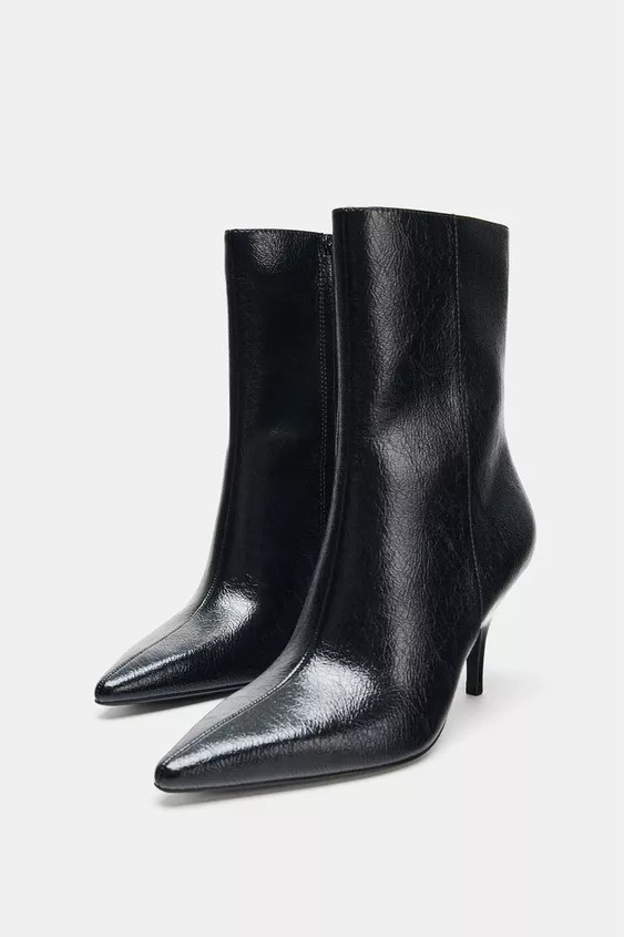 BOTTINES À TALONS CRAQUELÉES | Zara FR
