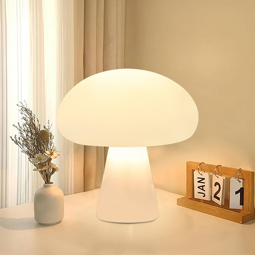 AVEKI Mushroom Lamp, Cordless Mushroom Table Lamp with Touch Sensor, 3 Color Stepless Dimmable Po... | Amazon (US)