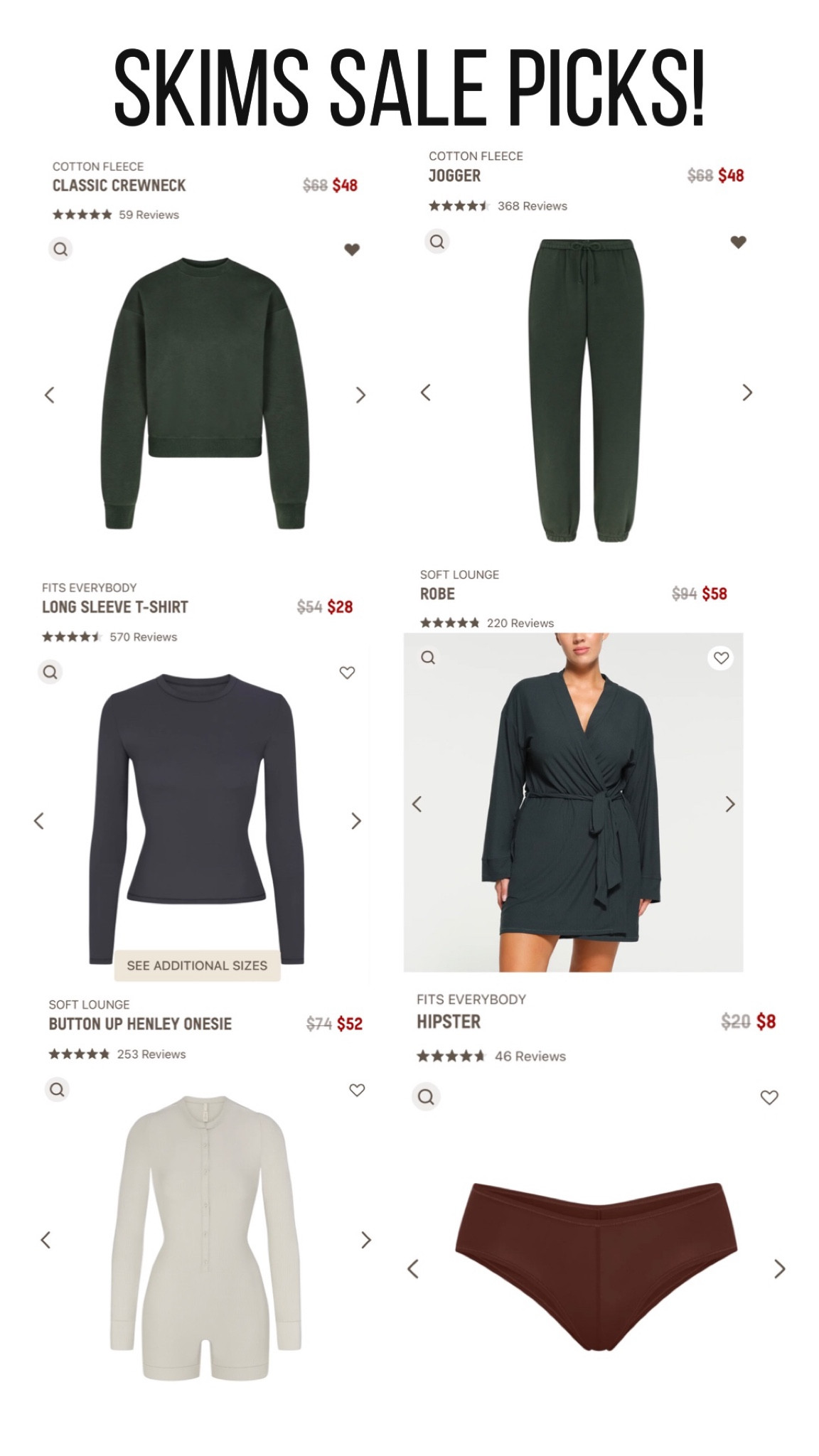 My skims sale picks! 

#LTKmidsize #LTKstyletip #LTKsalealert