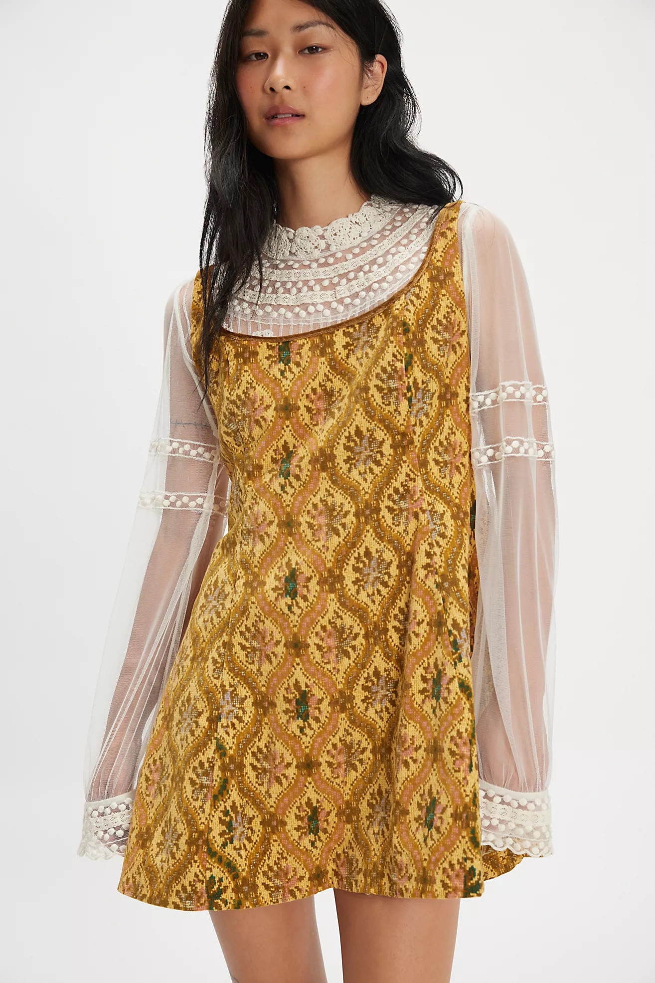 Petal Tapestry Mini Dress | Free People (Global - UK&FR Excluded)