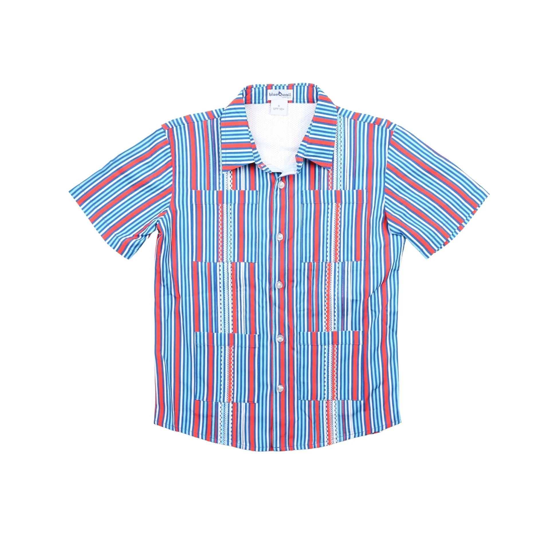 Citrus Lattice Short Sleeve Shirt - Guayabera Collection | BlueQuail Clothing Co. | BlueQuail Clothing Co.