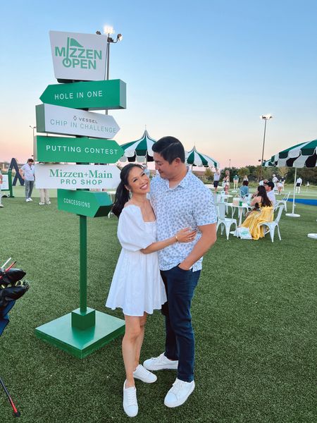Mizzen & Main open with Johnny, who is wearing the Versa polo in white eclipse. Super stretchy and lightweight, perfect for golf or business casual. Wearing my favorite white dress that is nursing friendly and super comfortable. Perfect for brides and maternity as well. Wearing size extra small with leather sneakers.  

#LTKmens #LTKstyletip