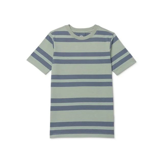 Wonder Nation Boys Stripe Tee with Short Sleeves, Sizes 4-18 | Walmart (US)