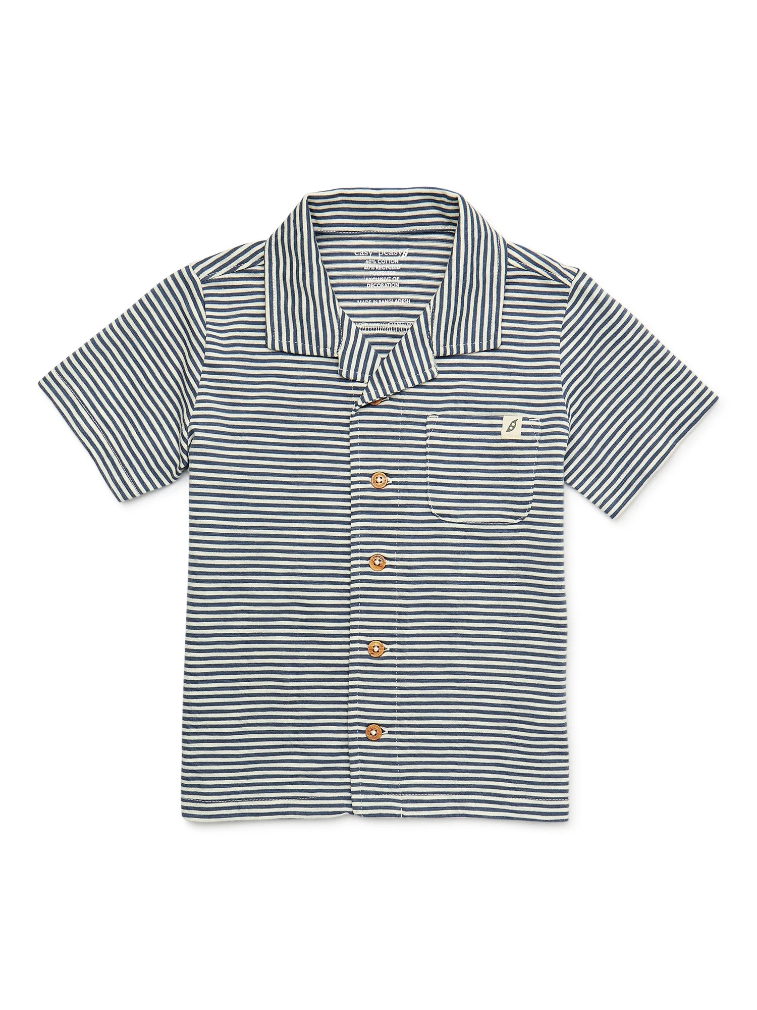 easy-peasy Toddler Boy Short Sleeve Camp Shirt, Sizes 12 Months-5T | Walmart (US)