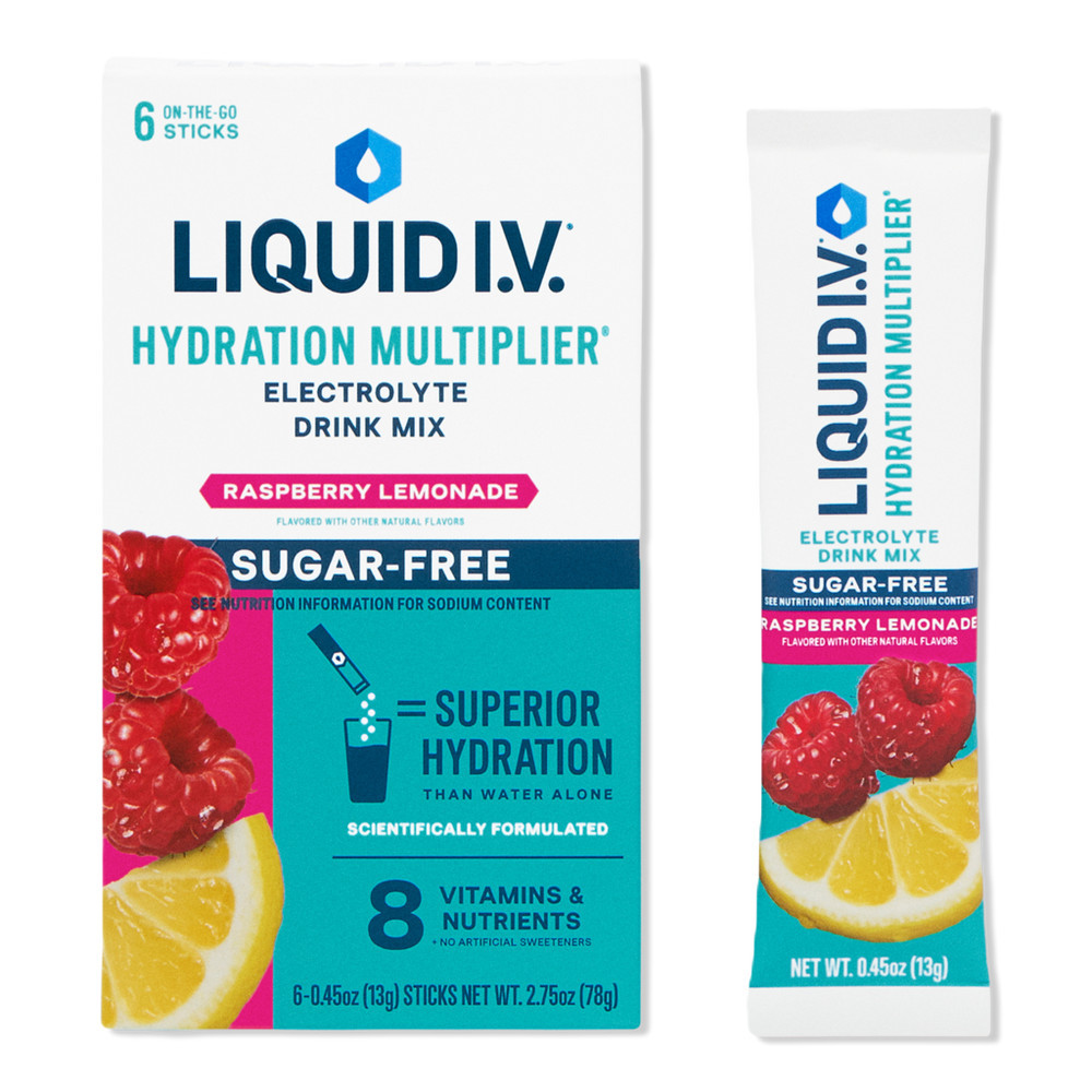 LIQUID I.V. Hydration Multiplier Electrolyte Drink Mix Sugar Free Raspberry Lemonade | Ulta