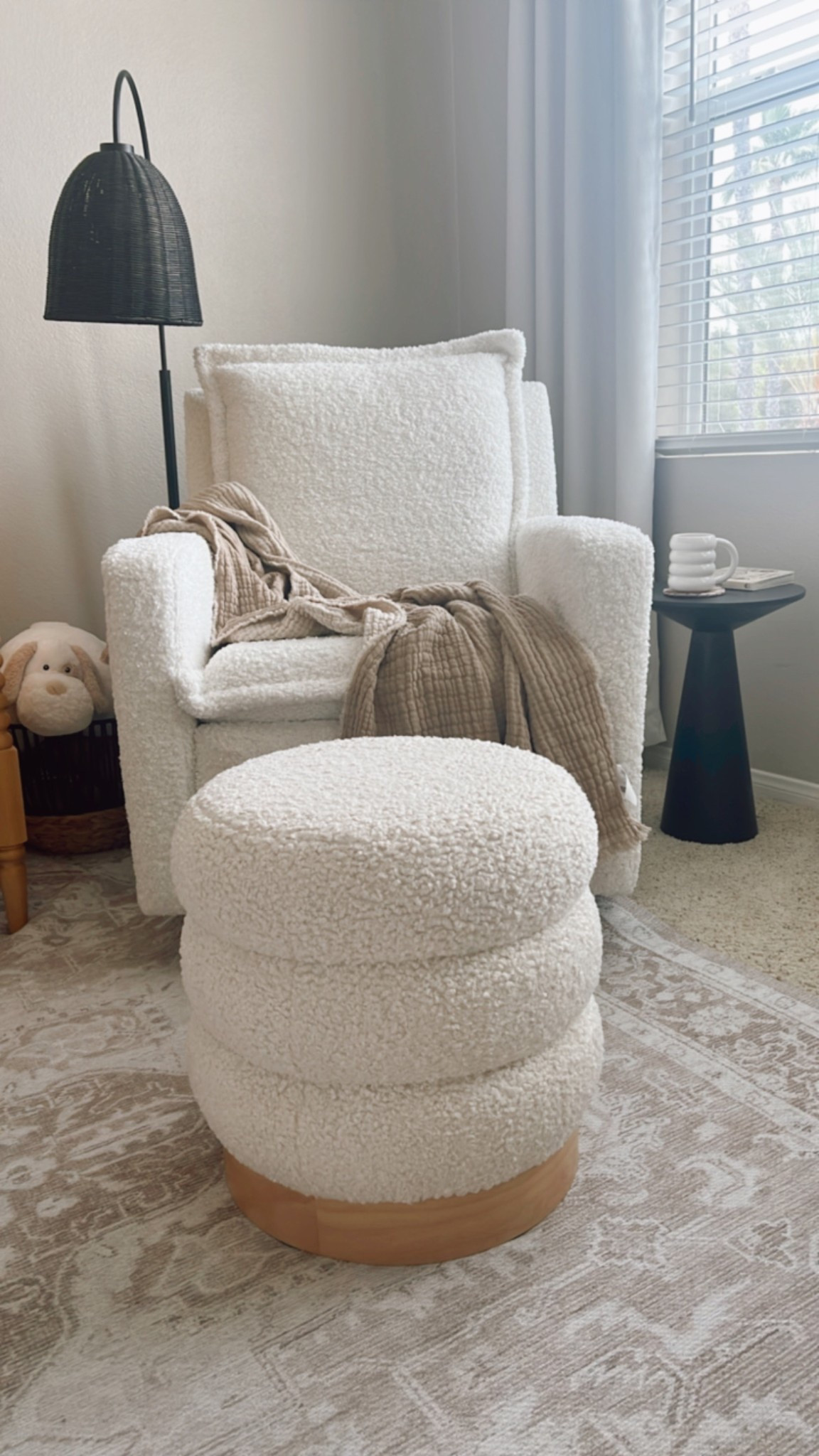 Cozy nursery corner on a rainy day 🌧️

#nursery #nurserychair #neutralnursery

#LTKBaby #LTKHome