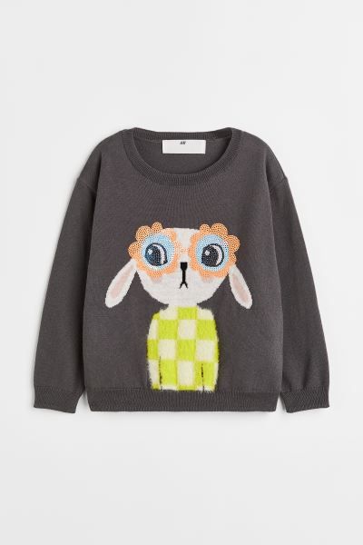 Motif-detail Knit Sweater | H&M (US + CA)