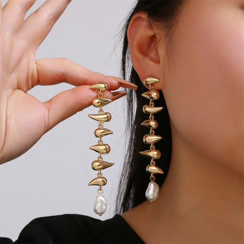 Water Droplets Pearl Earrings: Gold Or Silver - Seen On GMA! | Nissa Jewelry