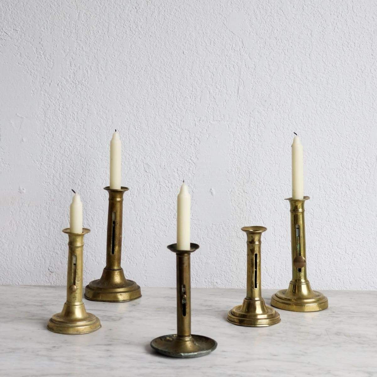 Pair of Imperfect Vintage Brass Candlesticks | Elsie Green US