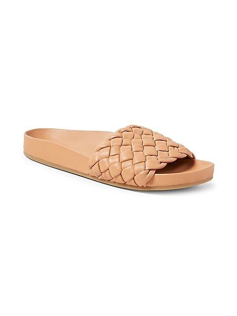 Sonnie Woven Leather Slides | Saks Fifth Avenue