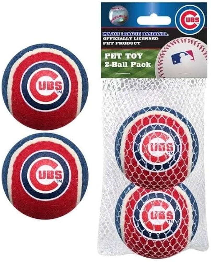 Pets First MLB Tennis Balls for Dogs & Cats- 2 Piece Set with Embroidered Team Logo in Vibrant Te... | Amazon (US)