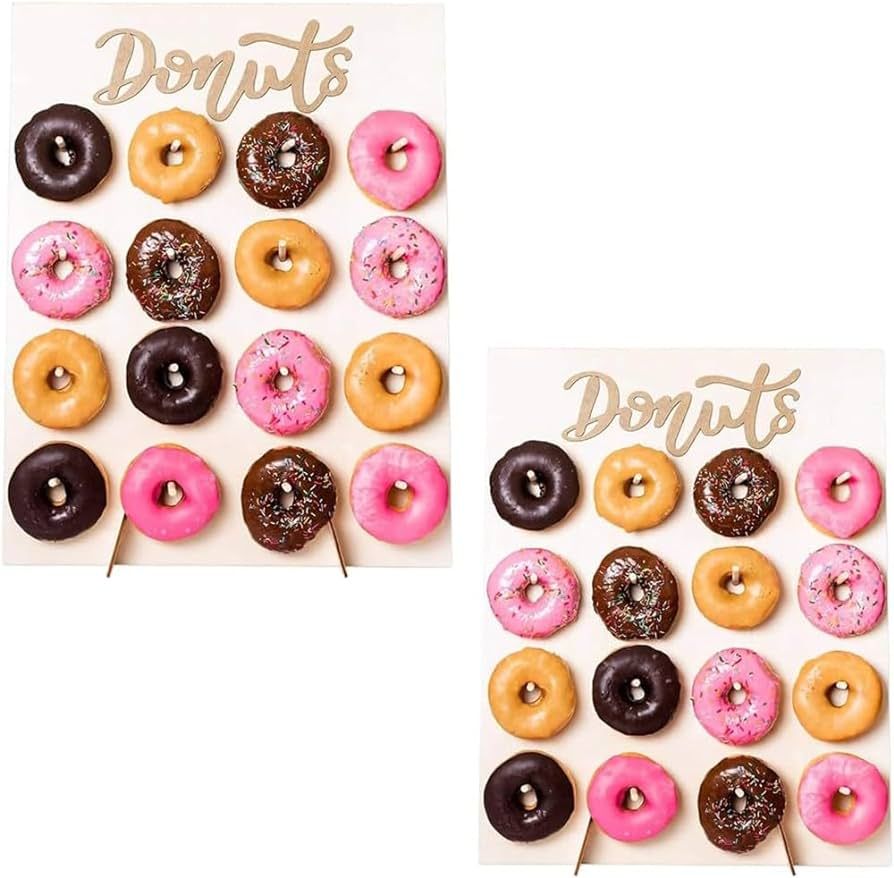 Amazon.com: XIGUI 2 Pack Donut Wall Display Stand for Party, Wedding, Event, Brunch, and Birthday... | Amazon (US)