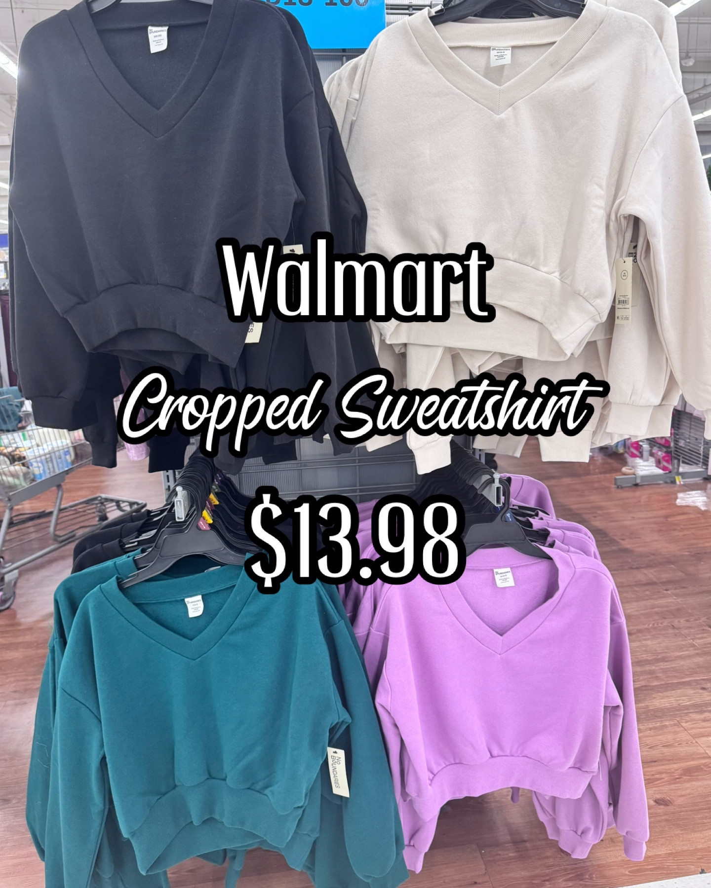 No Boundaries cropped v-neck sweatshirt 

#LTKStyleTip #LTKFindsUnder50