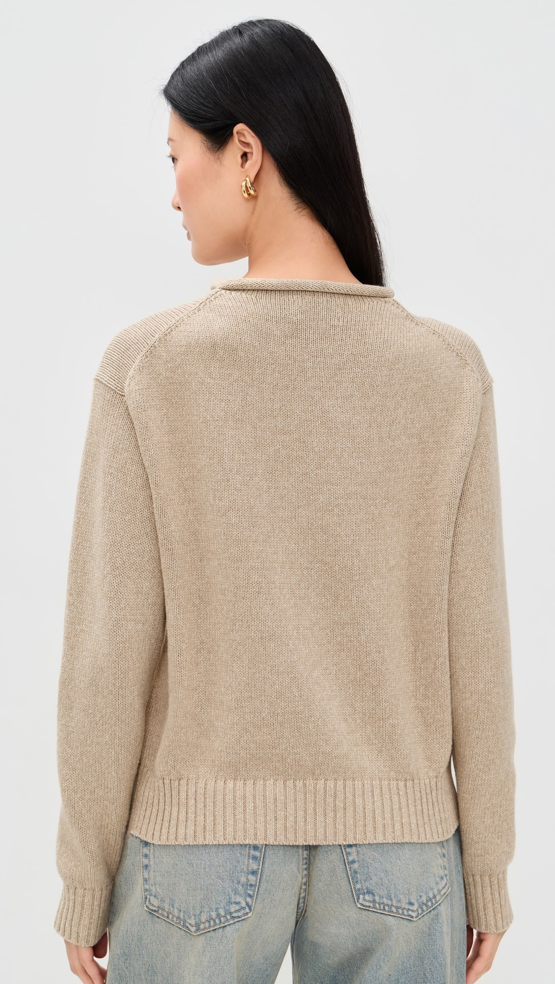 Long Sleeve Cotton Crewneck Pullover Sweater | Shopbop