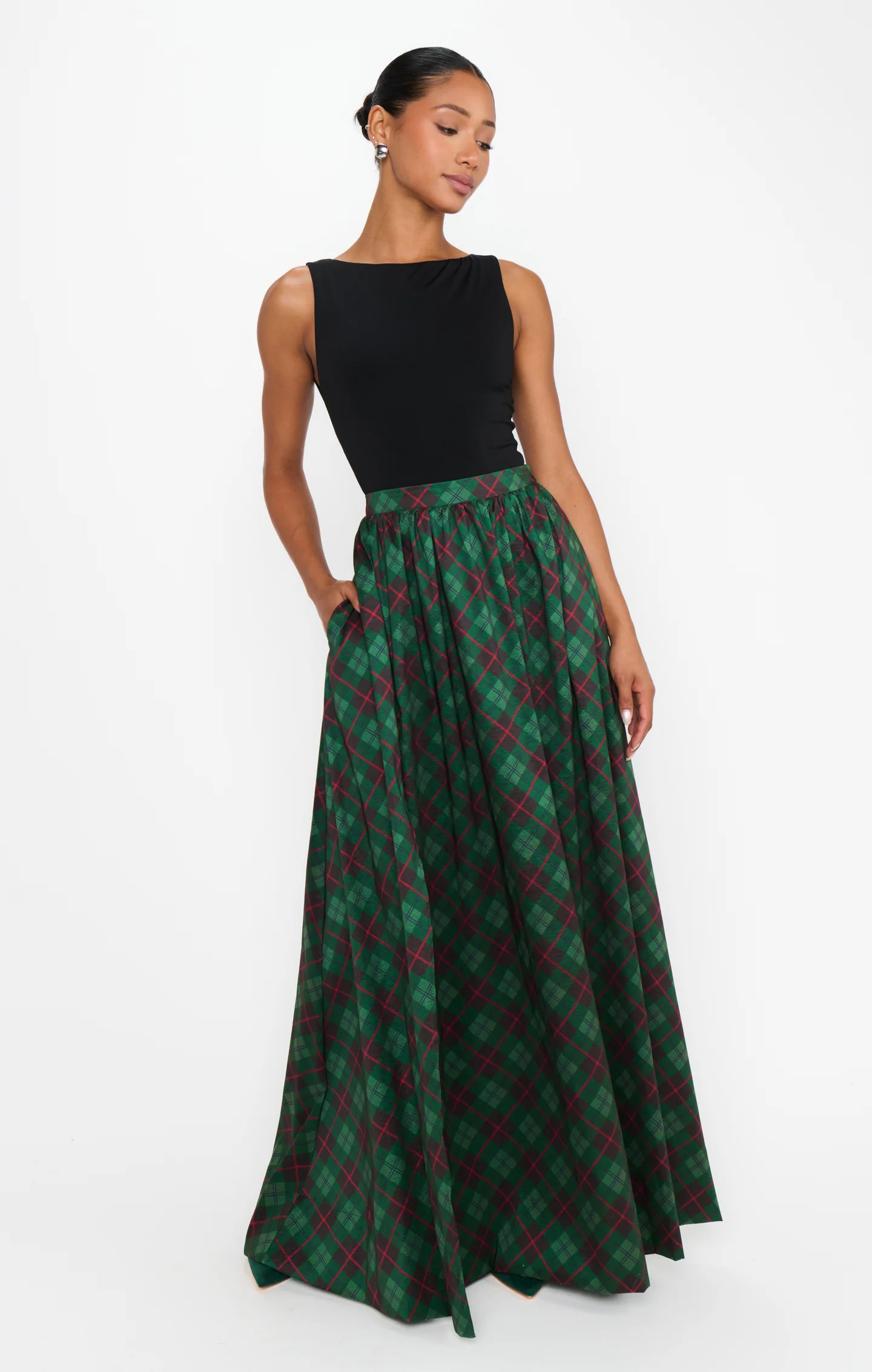 Monroe Maxi Skirt ~ Mistletoe Plaid | Show Me Your Mumu