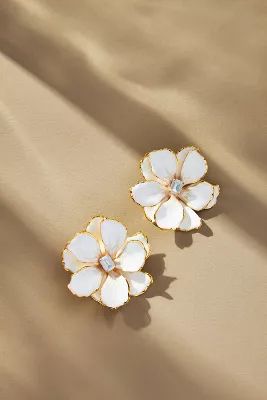 The Pink Reef Hand-Painted Earrings | Anthropologie (US)