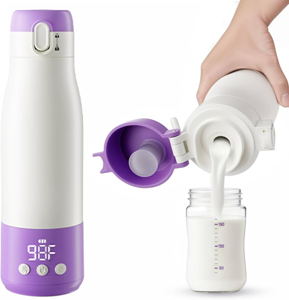 Portable Bottle Warmer for Travel, 3 Min Quick Heating with 12oz Capacity, SUS 316 Steel, Timer, ... | Amazon (US)