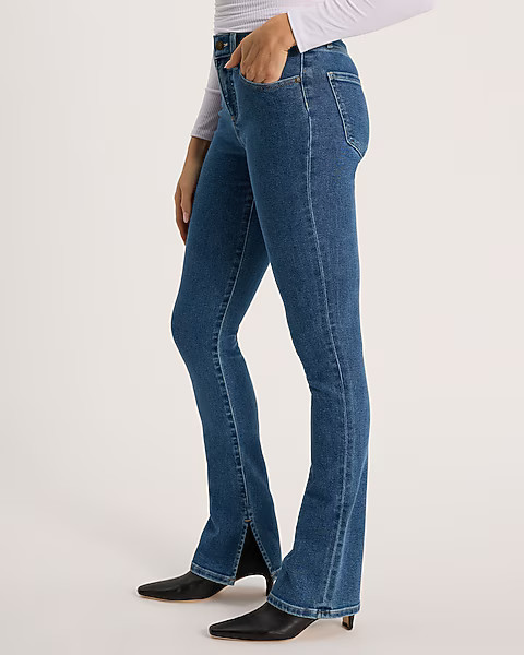 Mid Rise Medium Wash Hyper Sculpt Skyscraper Jeans | Express