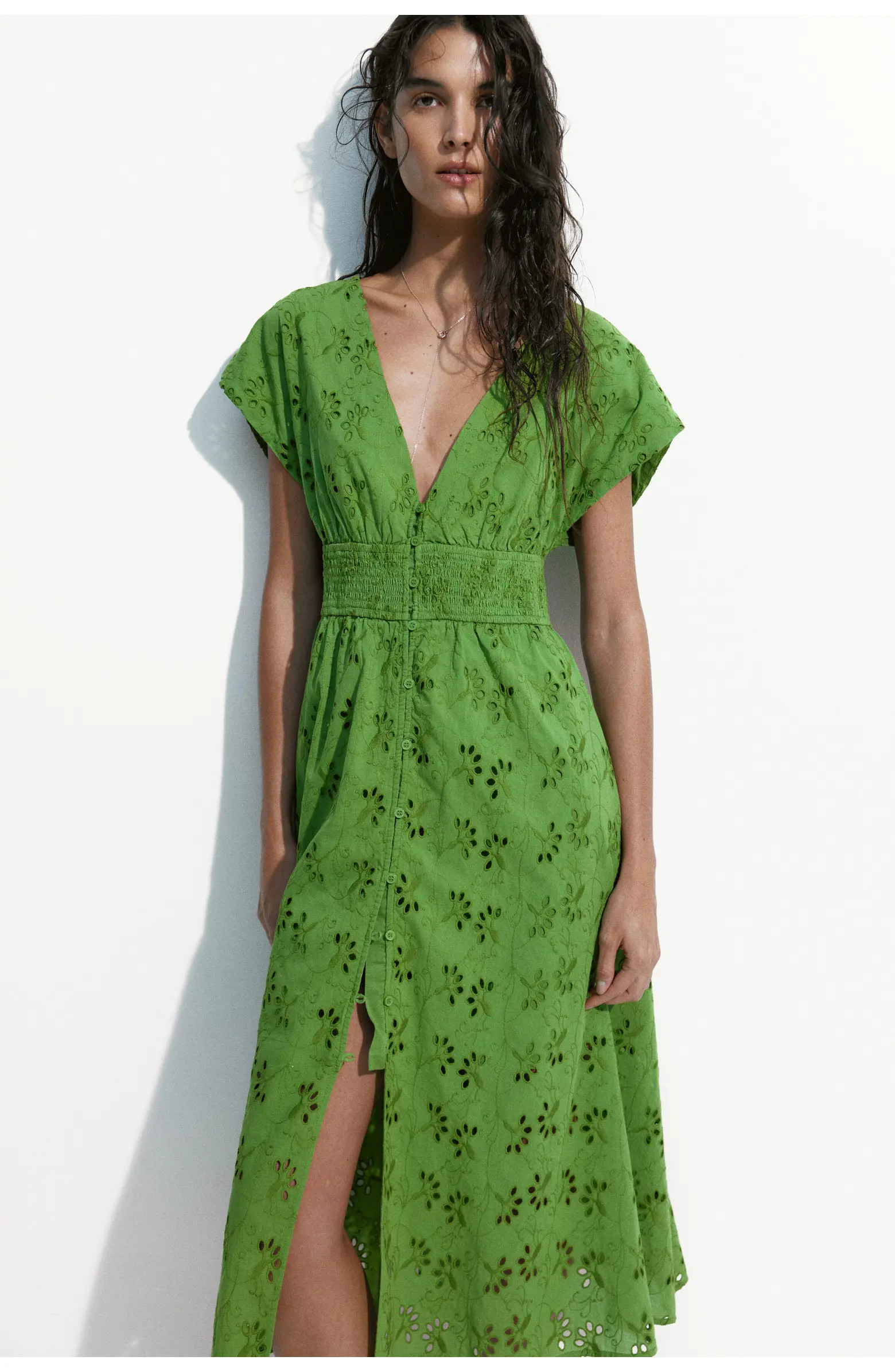 H&M Broderie-anglaise Cotton Dress | Nordstrom | Nordstrom