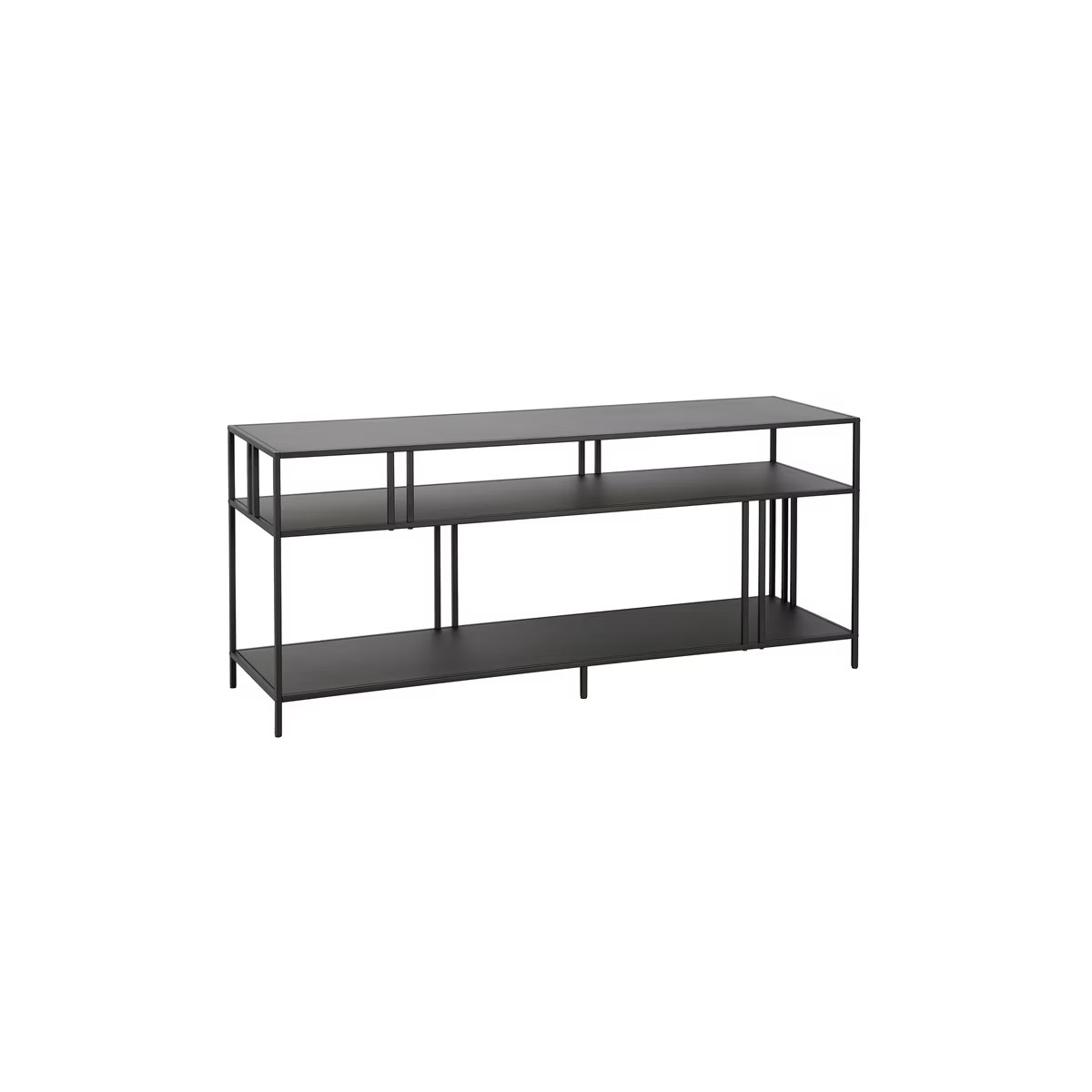 55" Black Metal TV Stand with Metal Shelves - Henn&Hart | Target