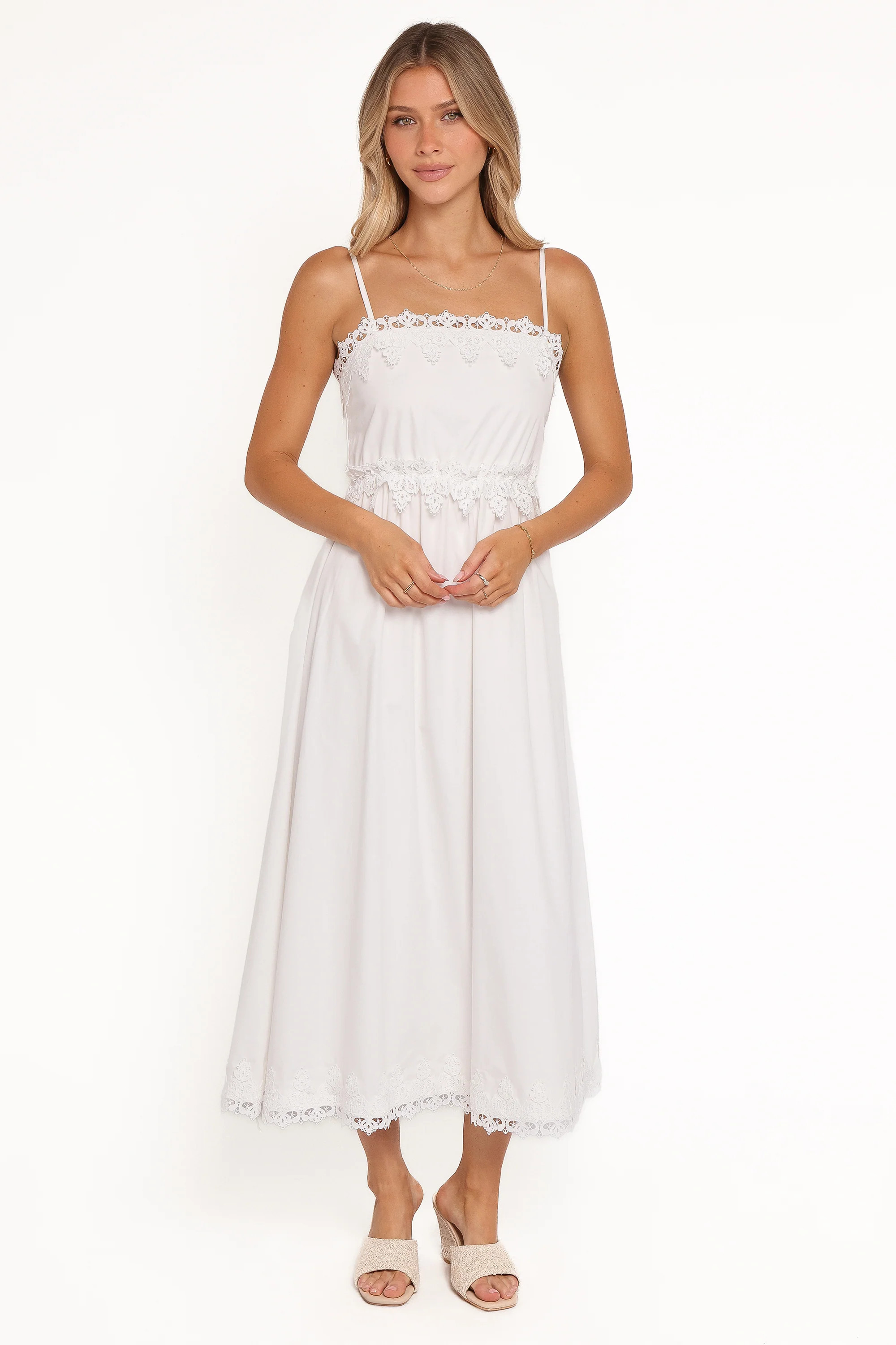 Kiana Midi Dress - White | Petal & Pup (AU)
