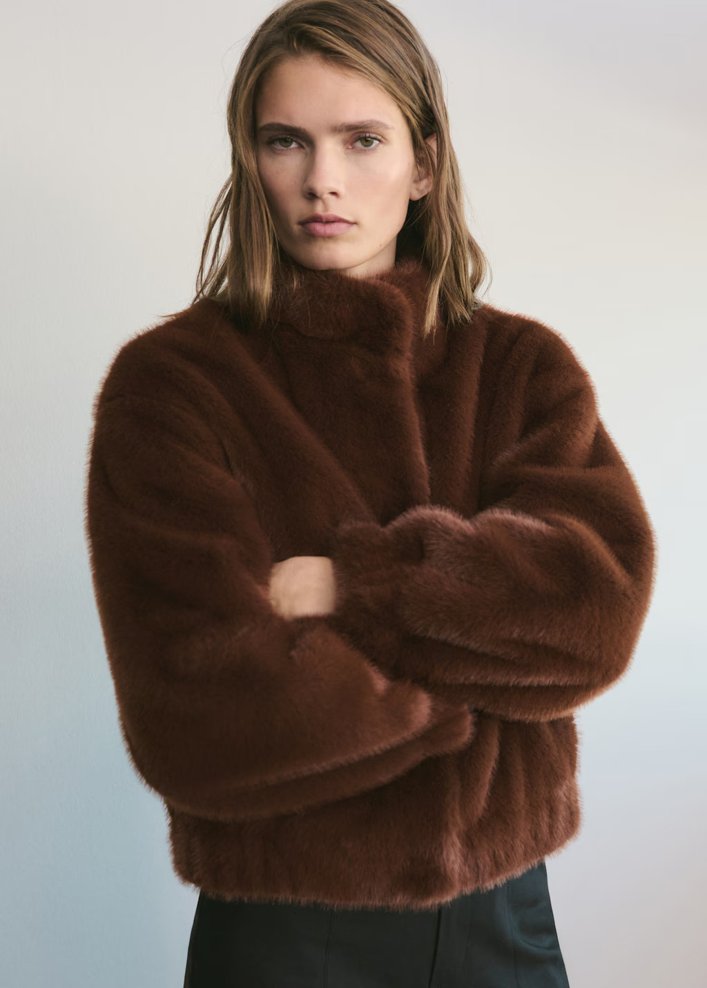 Faux-fur jacket with pockets | Mango (US/MX/AU)