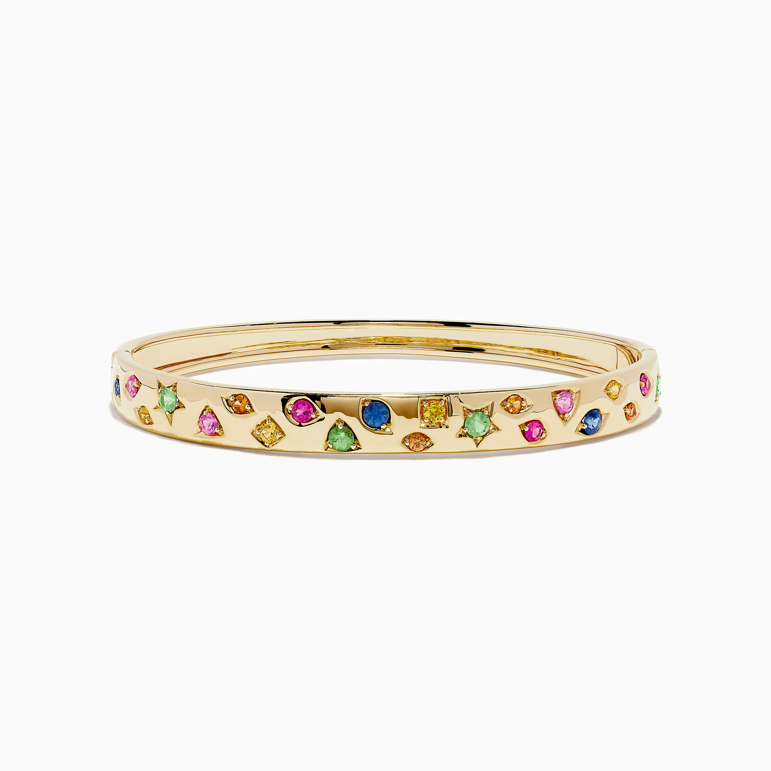 Watercolors 14K Yellow Gold Multi Sapphire Bangle | Effy Jewelry