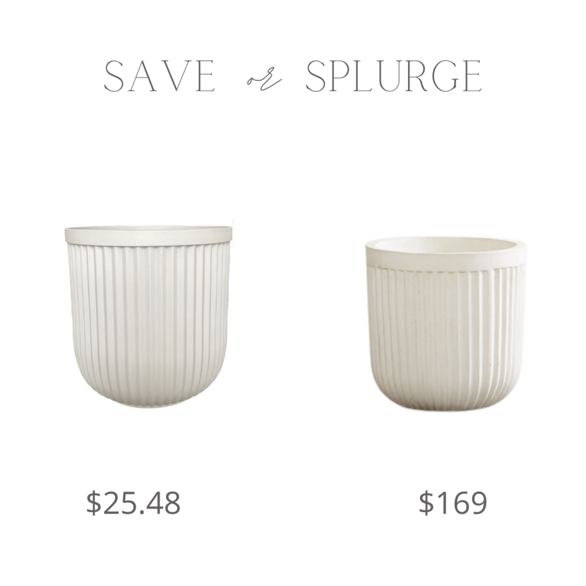 Fluted planter save or splurge 

#LTKFind #LTKSeasonal #LTKhome