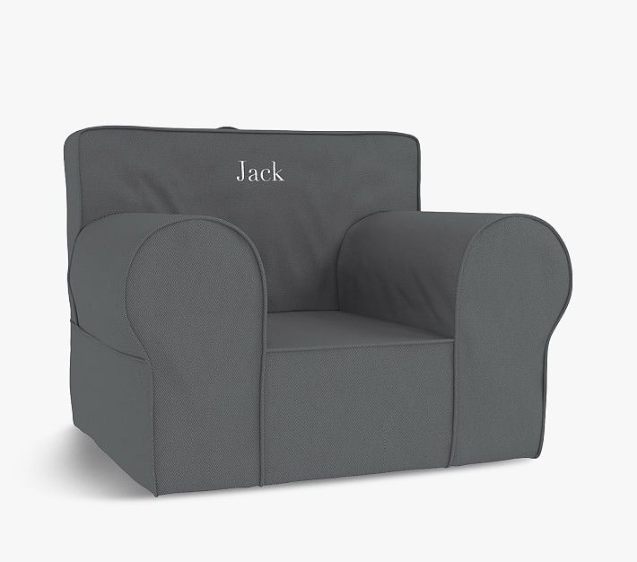 Oversized Anywhere Chair®, Charcoal Twill | Pottery Barn Kids