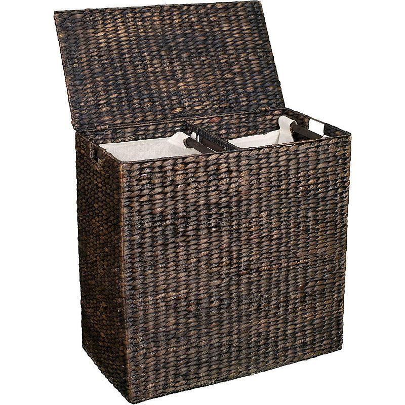 BirdRock Home Double Laundry Hamper with Lid and Divided Interior | Target