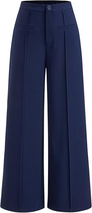 CIDER Women's Wide Leg Trousers Middle Waist Casual Stylish Pants | Amazon (US)