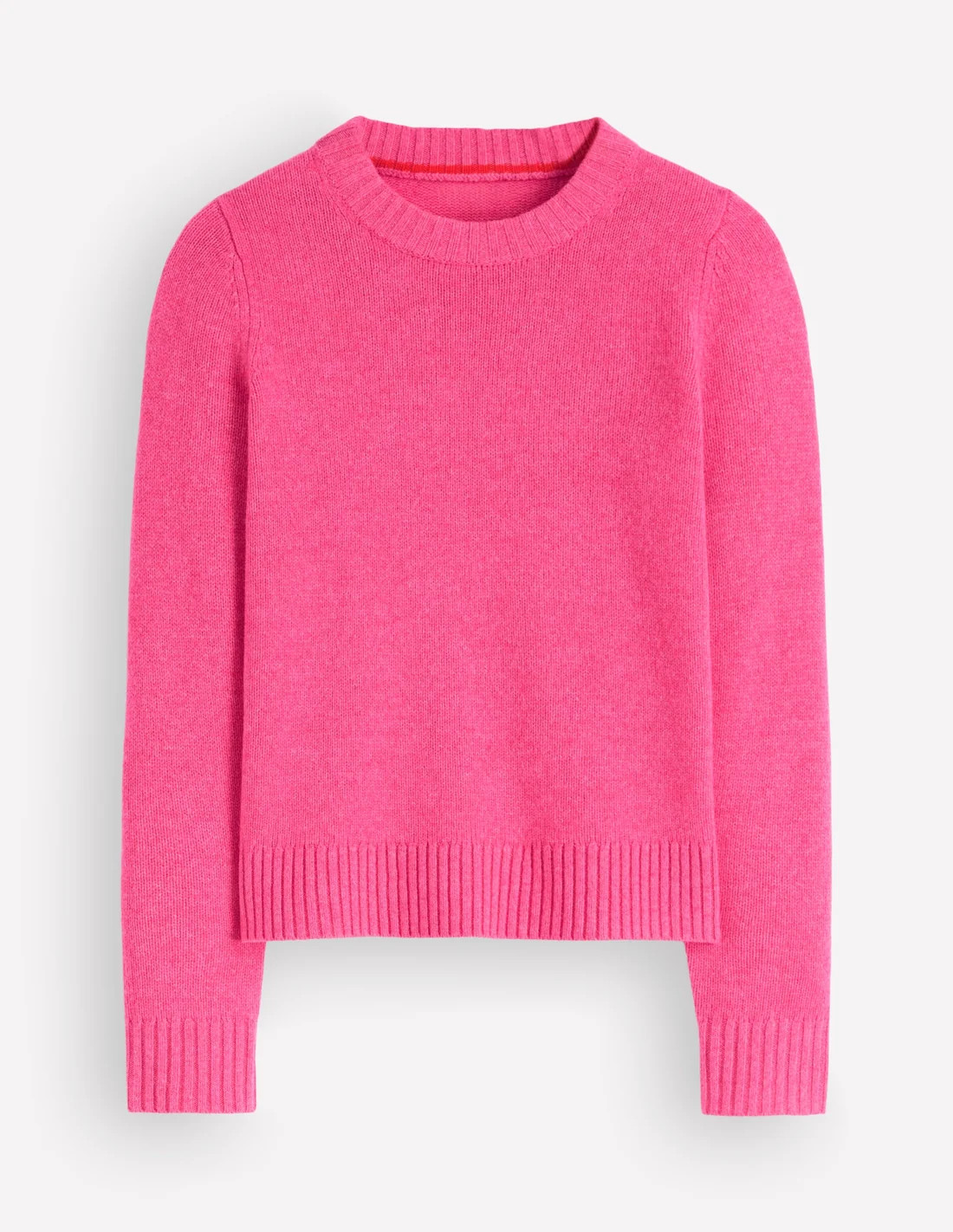Marta Merino Wool Crew Jumper-Pink Power | Boden UK