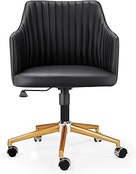 Nest Office Home Desk Chair, Black and Gold | Amazon (US)