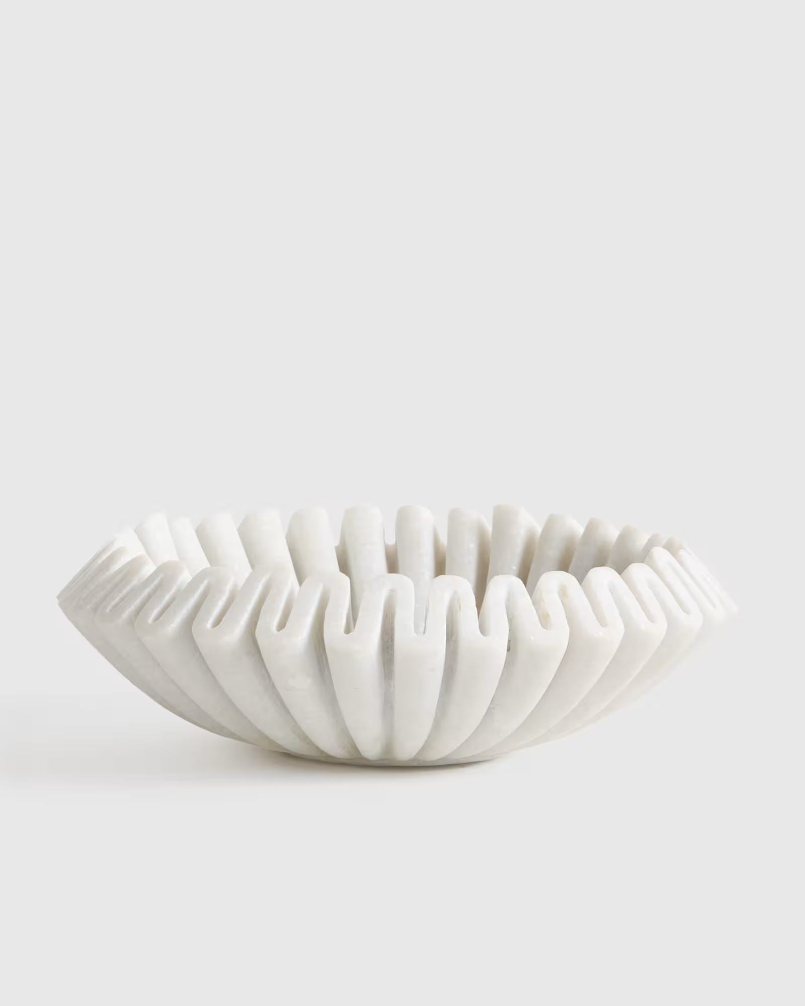 Handcrafted Fluted Marble Decorative Bowl | Quince