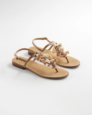 Beach Seashell T-Strap Sandals | Chico's