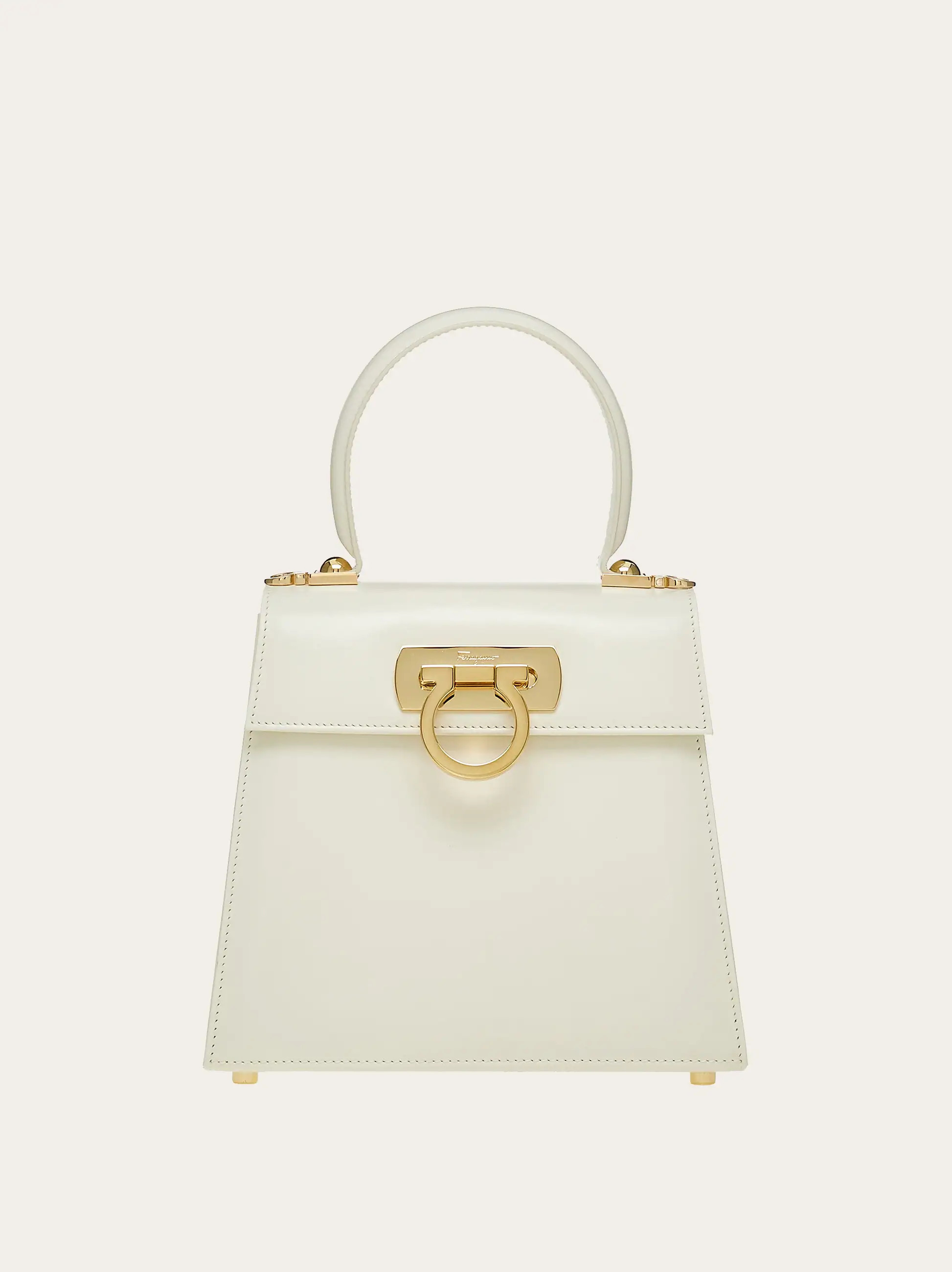Ferragamo Women Iconic Top Handle (S) White | Ferragamo