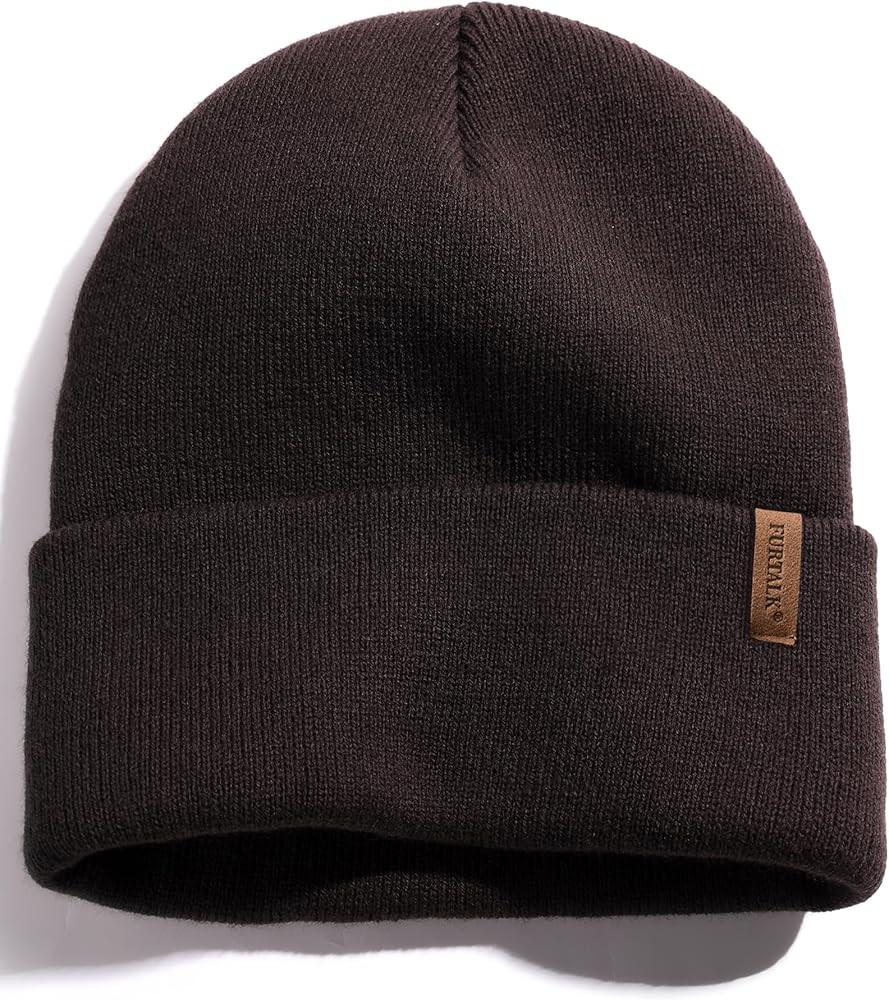FURTALK Beanie for Men Women Cuffed Thick Knitted Unisex Winter Hat Beanies Skull Cap | Amazon (US)