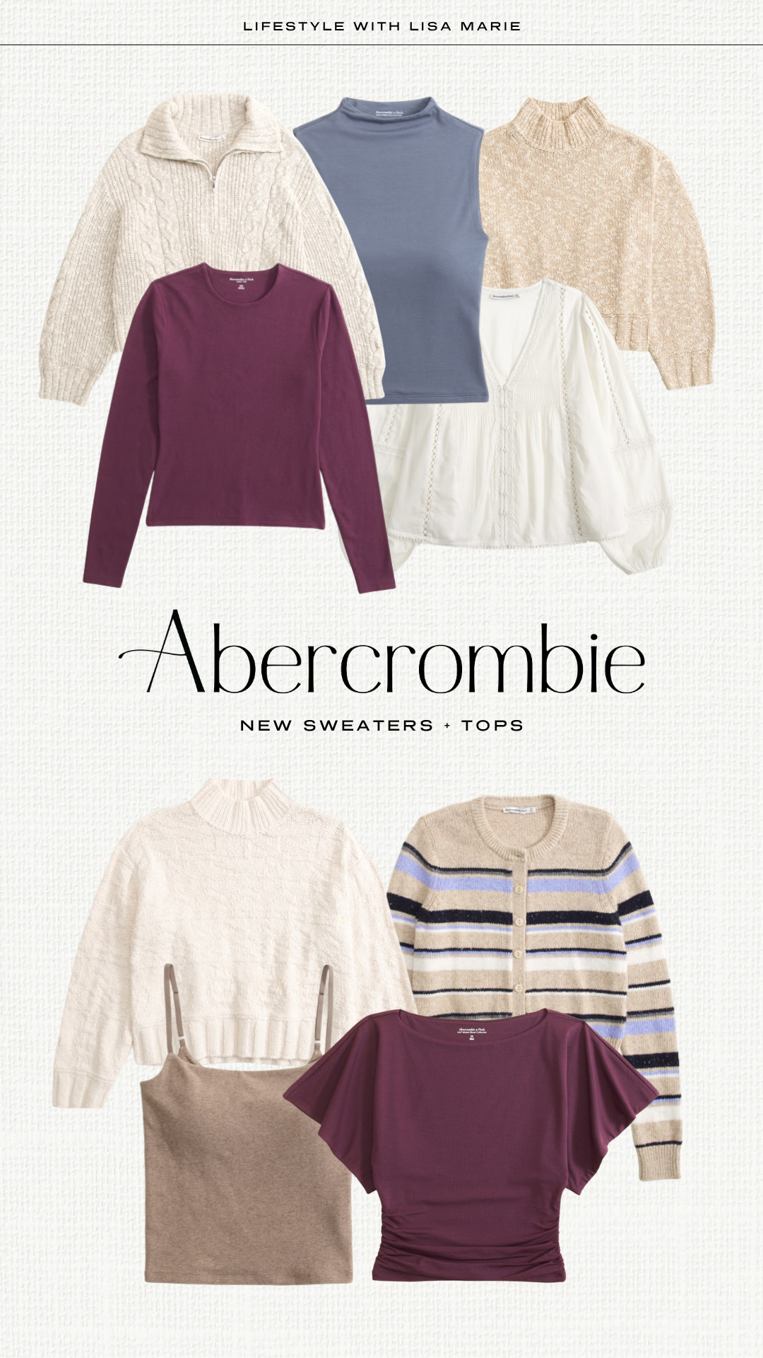 Abercrombie new sweaters and tops! Fall shirts, blouses and tops. Elevated casual outfits. Half zip sweaters. Button down cardigan. Tank tops for layering. Neutral tops and sweaters. Long sleeve tops. Mock neck tops and sweaters. Flutter sleeve tops. Striped sweaters and cardigans.  

 #LTKootd #LTKSeasonal #LTKPetite