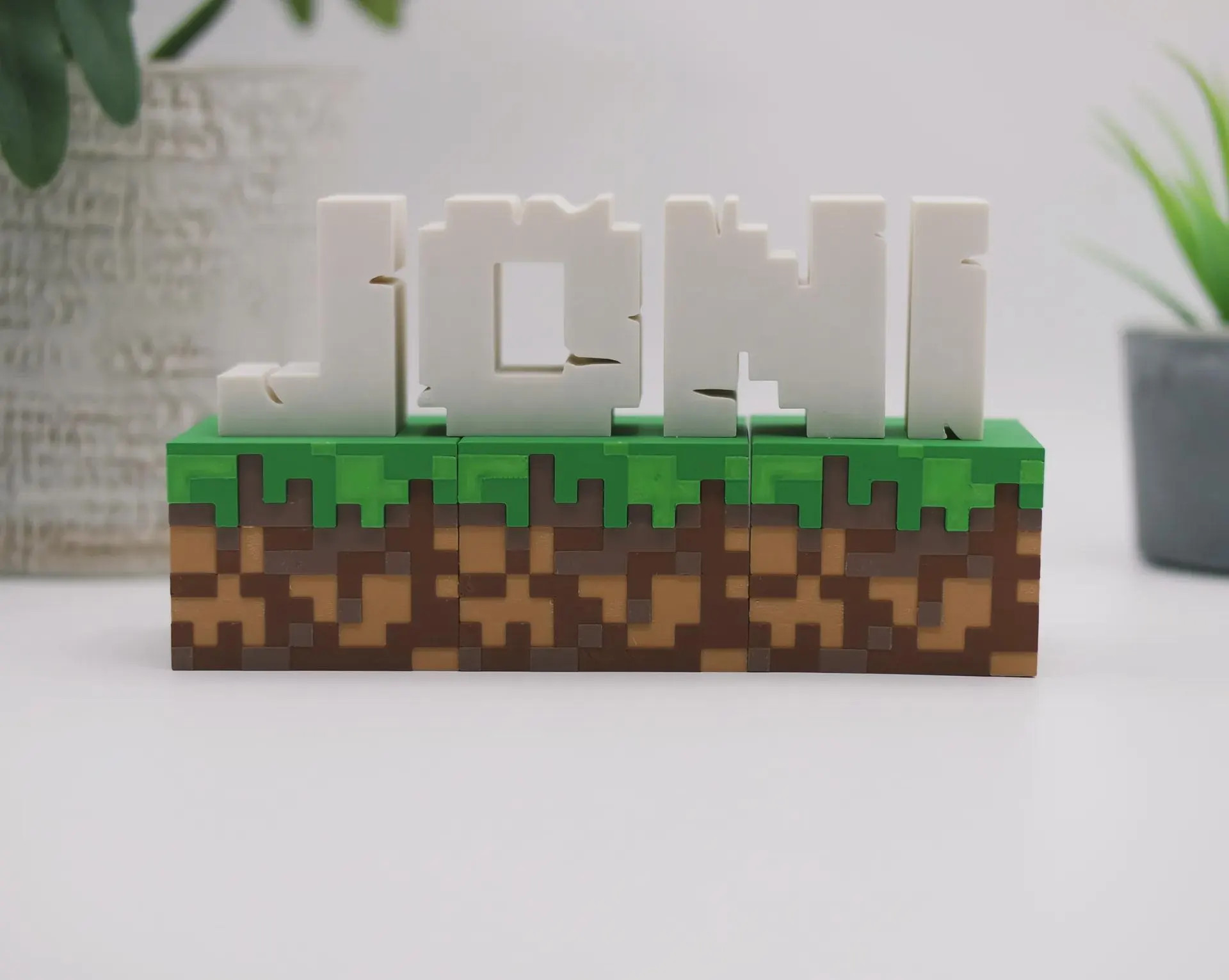 Minecraft 3D Printed Letters – Customizable Pixel Art Decor for Your Space | Etsy (Global)