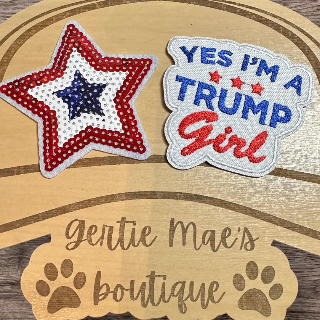 Trump Girl & America Star Iron on Patches Trump USA America MAGA Star Patch Trump Girl Patch Truc... | Etsy (US)