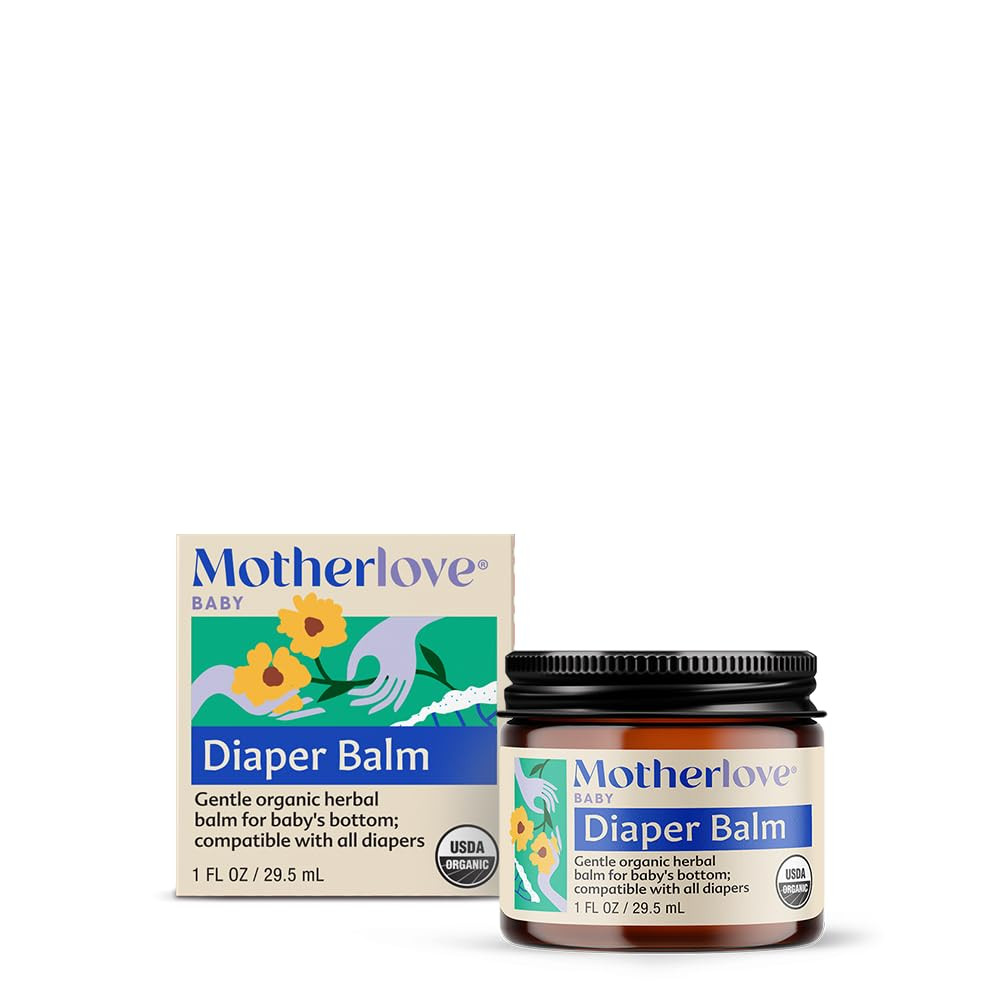 Motherlove Diaper Balm (1 oz) Organic Herbal Diaper Rash Cream—Cloth Safe, Zinc Oxide- Petroleu... | Amazon (US)