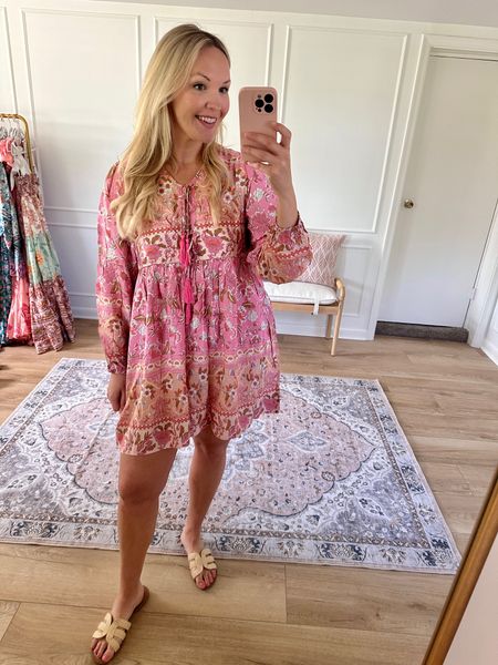 Love this printed mini dress from Amazon, it’s unlined. Makes for a great coverup or to wear on its own! I’m wearing a med. comes in other patterns/colors  

#LTKmidsize #LTKswim #LTKSeasonal