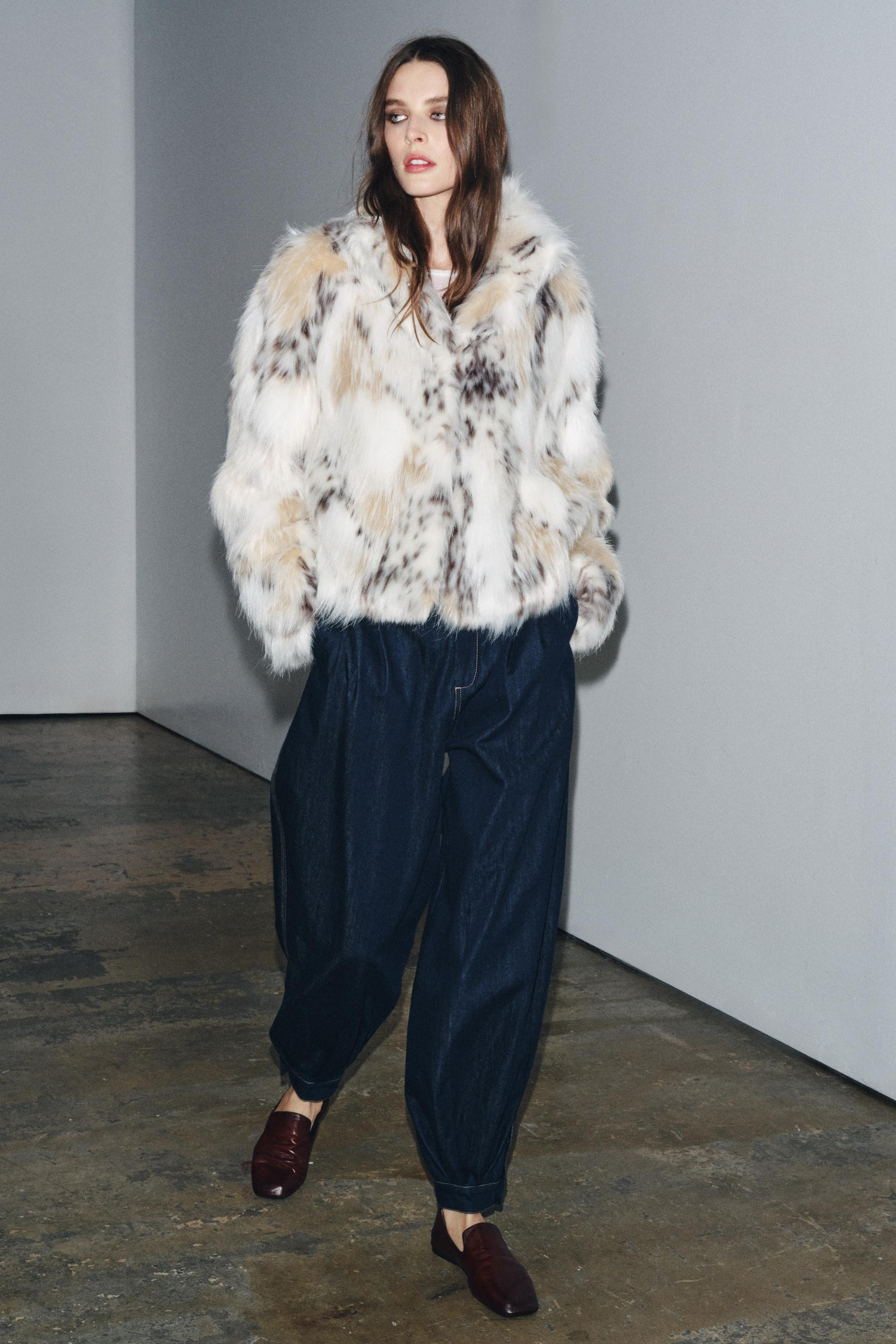 SHORT FAUX FUR COAT ZW COLLECTION | Zara UK
