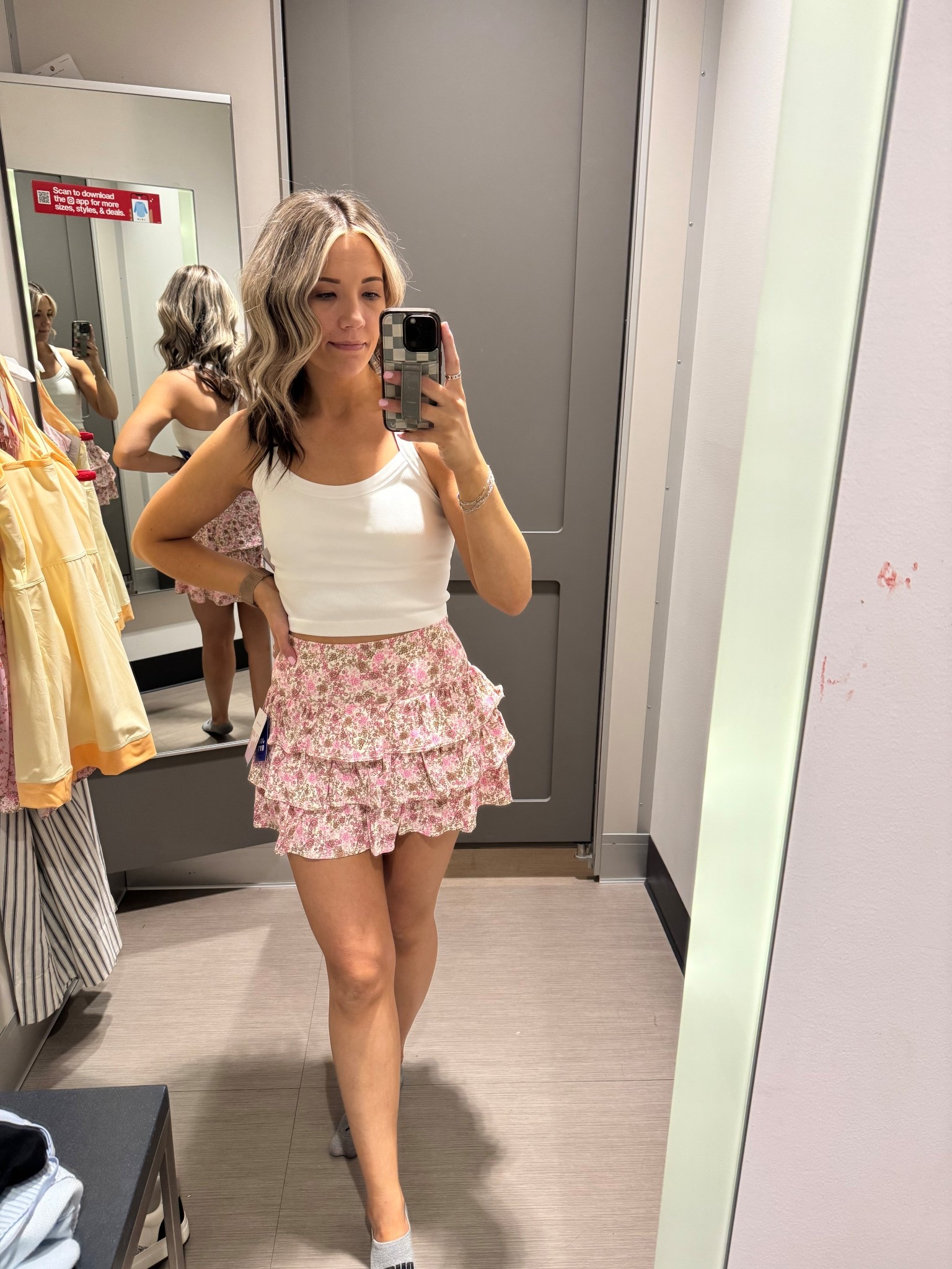 This fit came home with me! The floral skirt is so cute. Wearing size medium skirt and large in top. 

#LTKTravel #LTKootd